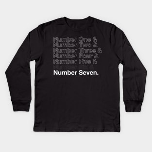 Umbrella Academy - Numbers Kids Long Sleeve T-Shirt
